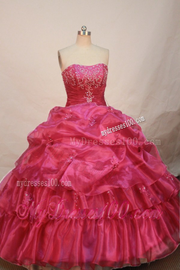 The Most Popular Lace up Strapless Pick-ups Quinceanera Dress